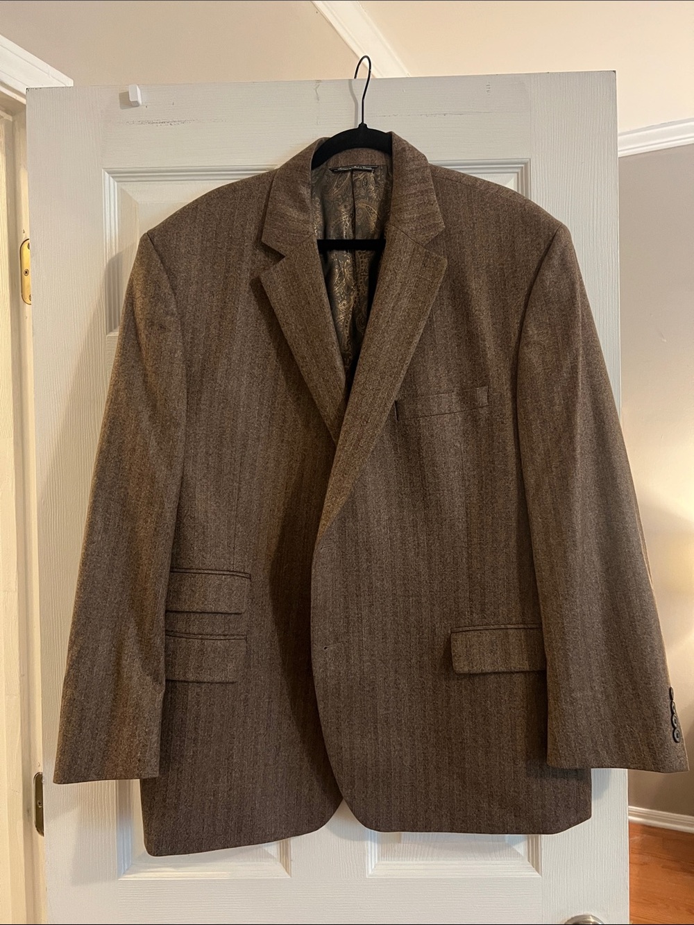 Loro Piana custom Men's Brown Herringbone Sport Coat - Tailored Casual Blazer